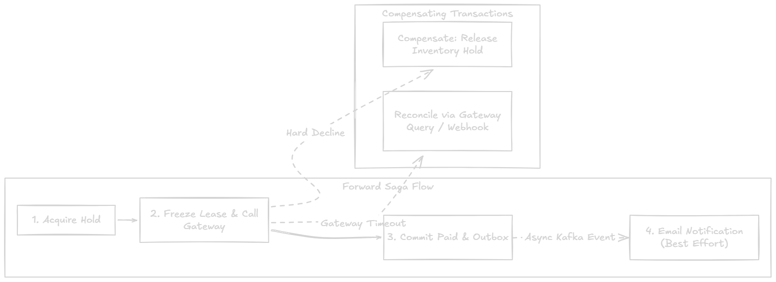 Checkout saga orchestration